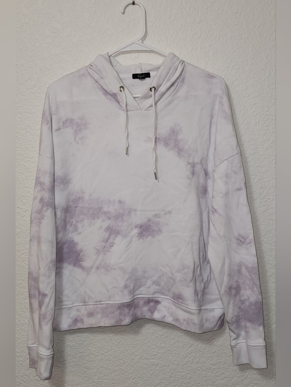 RAILS XL Murray Lavender Tie Dye Cotton Modal Pullover Hoodie Sweatshirt EUC